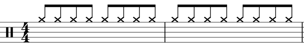 trommesettrytme-hihat